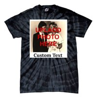 Vintage Polaroid Custom Photo Personalize Text Tie-Dye T-Shirt