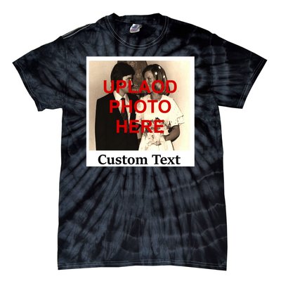 Vintage Polaroid Custom Photo Personalize Text Tie-Dye T-Shirt