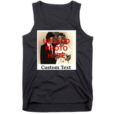 Vintage Polaroid Custom Photo Personalize Text Tank Top