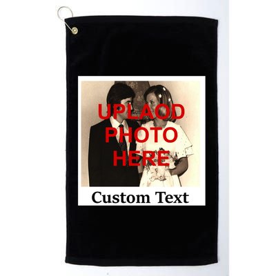Vintage Polaroid Custom Photo Personalize Text Golf Towel