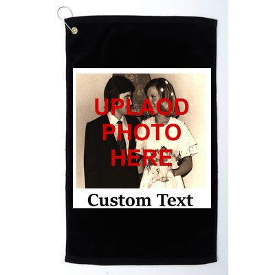 Vintage Polaroid Custom Photo Personalize Text Platinum Collection Golf Towel