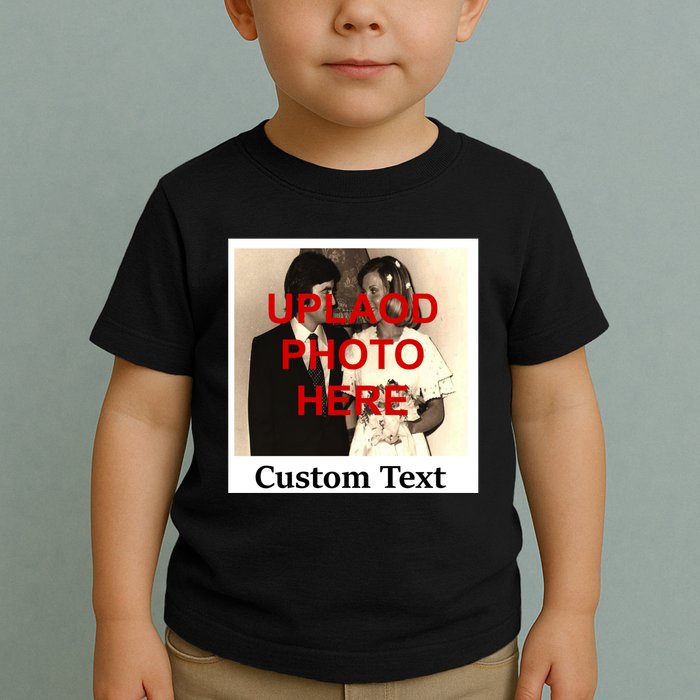 Vintage Polaroid Custom Photo Personalize Text Toddler T-Shirt