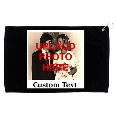 Vintage Polaroid Custom Photo Personalize Text Grommeted Golf Towel