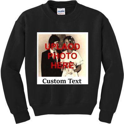 Vintage Polaroid Custom Photo Personalize Text Kids Sweatshirt