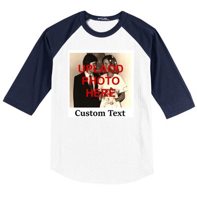 Vintage Polaroid Custom Photo Personalize Text Baseball Sleeve Shirt