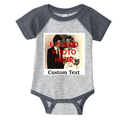 Vintage Polaroid Custom Photo Personalize Text Infant Baby Jersey Bodysuit