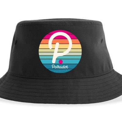 Vintage Polkadot Crypto Currency Logo Sustainable Bucket Hat