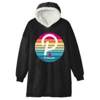 Vintage Polkadot Crypto Currency Logo Hooded Wearable Blanket