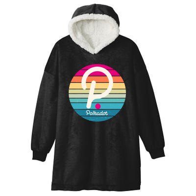 Vintage Polkadot Crypto Currency Logo Hooded Wearable Blanket