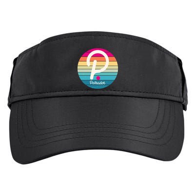 Vintage Polkadot Crypto Currency Logo Adult Drive Performance Visor