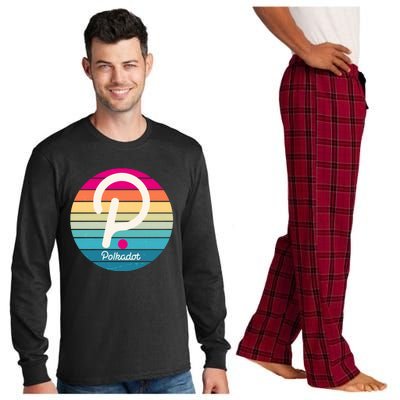 Vintage Polkadot Crypto Currency Logo Long Sleeve Pajama Set