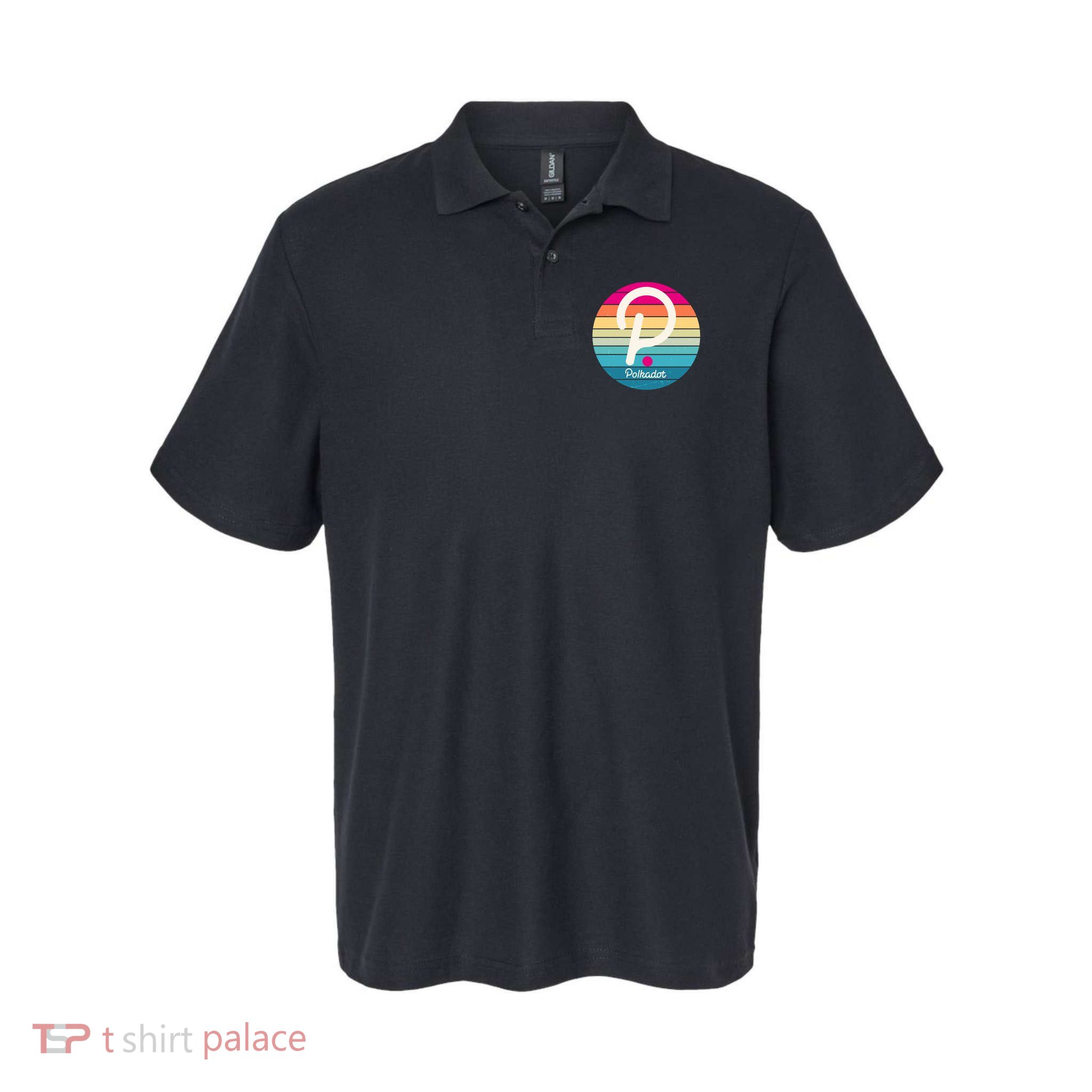 Vintage Polkadot Crypto Currency Logo Polo