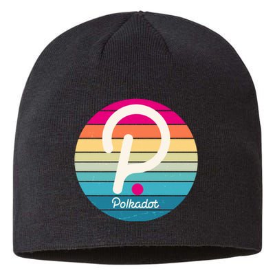 Vintage Polkadot Crypto Currency Logo Sustainable Beanie