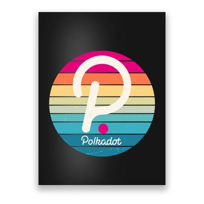 Vintage Polkadot Crypto Currency Logo Poster