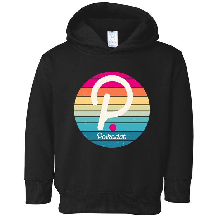 Vintage Polkadot Crypto Currency Logo Toddler Hoodie