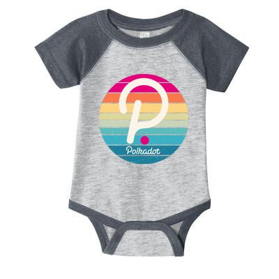 Vintage Polkadot Crypto Currency Logo Infant Baby Jersey Bodysuit