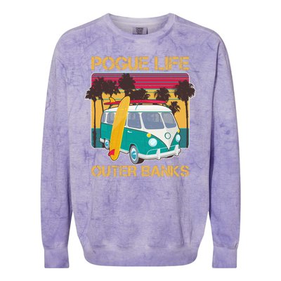 Vintage Pouge Life Outer Bank Beach Colorblast Crewneck Sweatshirt