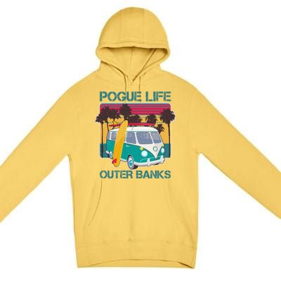 Vintage Pouge Life Outer Bank Beach Premium Pullover Hoodie