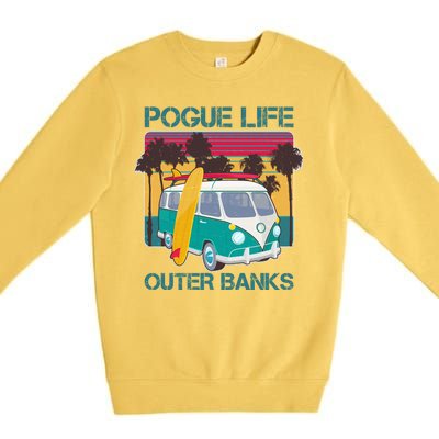 Vintage Pouge Life Outer Bank Beach Premium Crewneck Sweatshirt