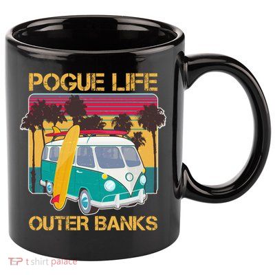 Vintage Pouge Life Outer Bank Beach 11oz C Handle Ceramic Mug