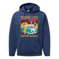 Vintage Pouge Life Outer Bank Beach Performance Fleece Hoodie