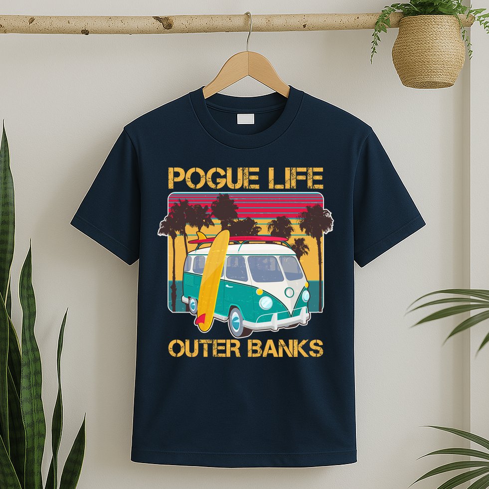Vintage Pouge Life Outer Bank Beach T-Shirt