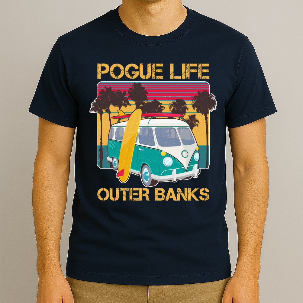 Vintage Pouge Life Outer Bank Beach T-Shirt