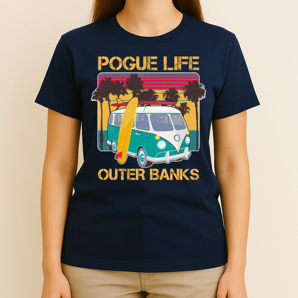 Vintage Pouge Life Outer Bank Beach T-Shirt
