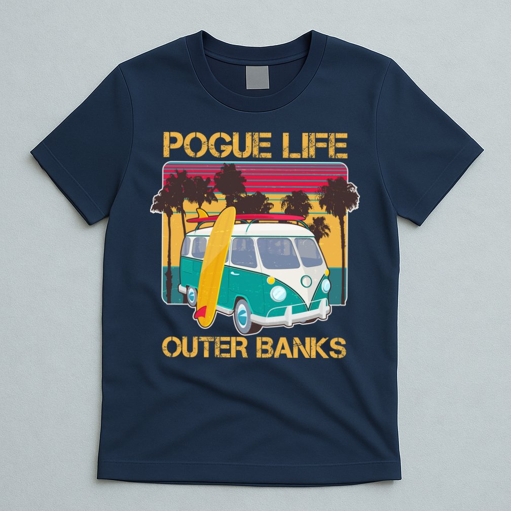 Vintage Pouge Life Outer Bank Beach T-Shirt