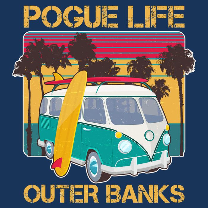 Vintage Pouge Life Outer Bank Beach T-Shirt