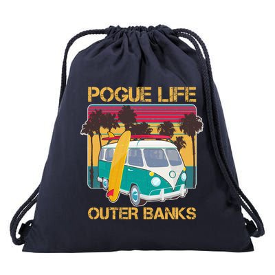 Vintage Pouge Life Outer Bank Beach Drawstring Bag
