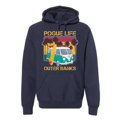 Vintage Pouge Life Outer Bank Beach Premium Hoodie