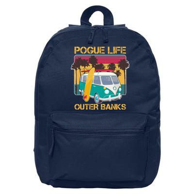 Vintage Pouge Life Outer Bank Beach 16 in Basic Backpack