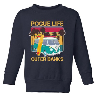 Vintage Pouge Life Outer Bank Beach Toddler Sweatshirt