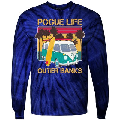 Vintage Pouge Life Outer Bank Beach Tie-Dye Long Sleeve Shirt