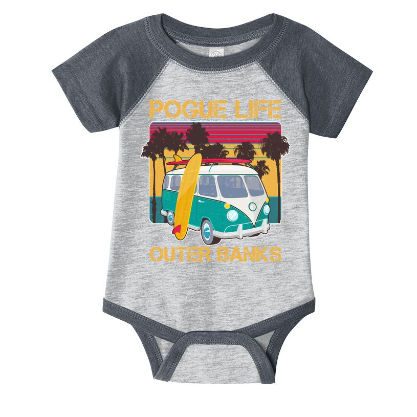 Vintage Pouge Life Outer Bank Beach Infant Baby Jersey Bodysuit