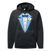 Vintage Powder Blue Suit Tuxedo Costume Performance Fleece Hoodie