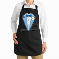 Vintage Powder Blue Suit Tuxedo Costume Apron