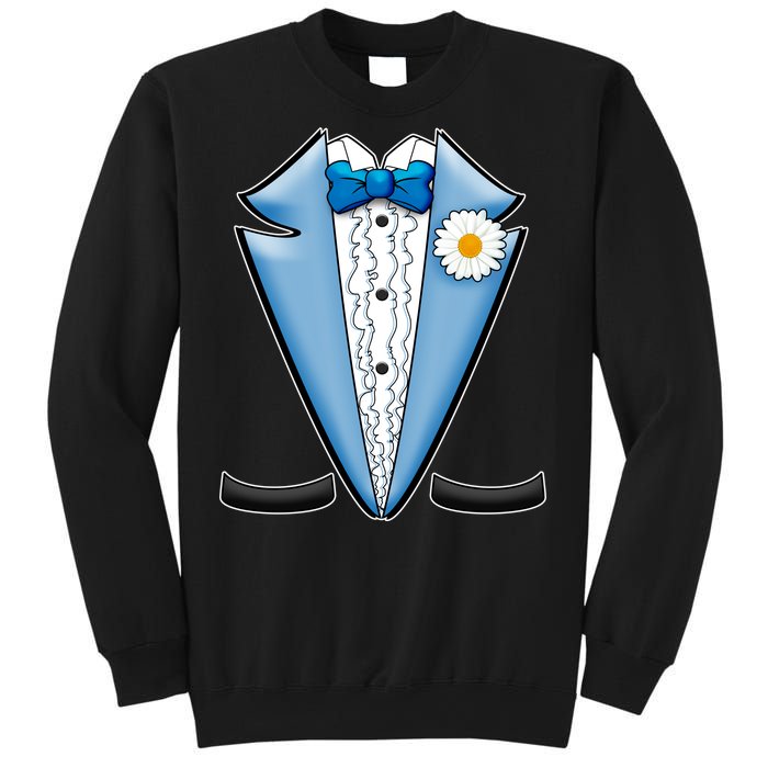 Vintage Powder Blue Suit Tuxedo Costume Sweatshirt