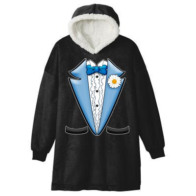 Vintage Powder Blue Suit Tuxedo Costume Hooded Wearable Blanket