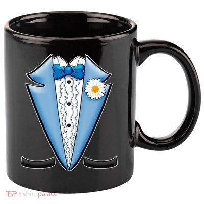 Vintage Powder Blue Suit Tuxedo Costume 11oz C Handle Ceramic Mug