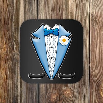 Vintage Powder Blue Suit Tuxedo Costume Coaster