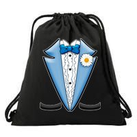 Vintage Powder Blue Suit Tuxedo Costume Drawstring Bag