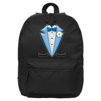 Vintage Powder Blue Suit Tuxedo Costume 16 in Basic Backpack