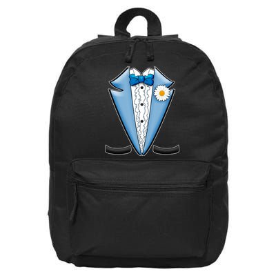 Vintage Powder Blue Suit Tuxedo Costume 16 in Basic Backpack