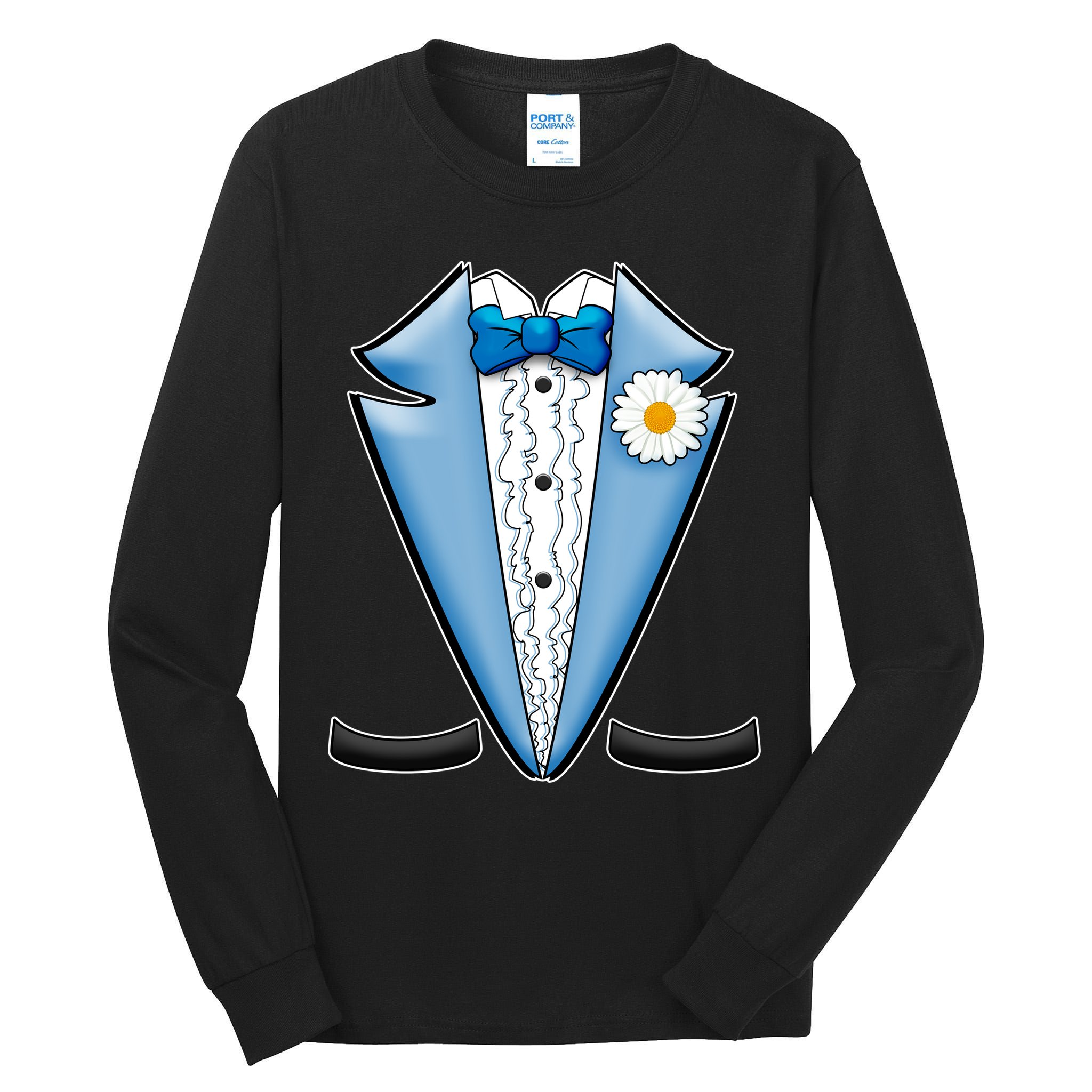 Vintage Powder Blue Suit Tuxedo Costume Tall Long Sleeve T-Shirt