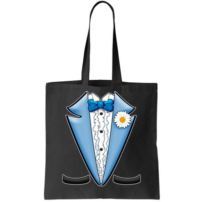 Vintage Powder Blue Suit Tuxedo Costume Tote Bag