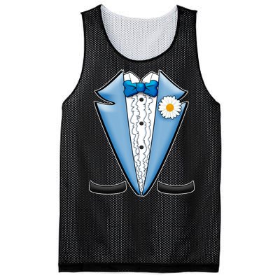 Vintage Powder Blue Suit Tuxedo Costume Mesh Reversible Basketball Jersey Tank