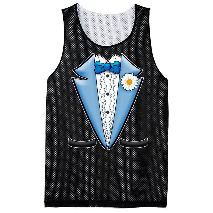 Vintage Powder Blue Suit Tuxedo Costume Mesh Reversible Basketball Jersey Tank