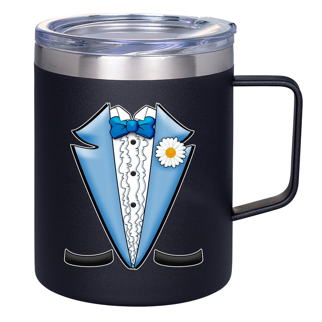 Vintage Powder Blue Suit Tuxedo Costume 12oz Stainless Steel Coffee Mug